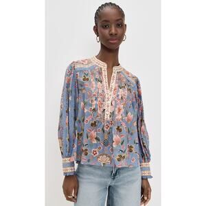 NWOT Farm Rio Superbloom Tapestry-print blouse size M $560